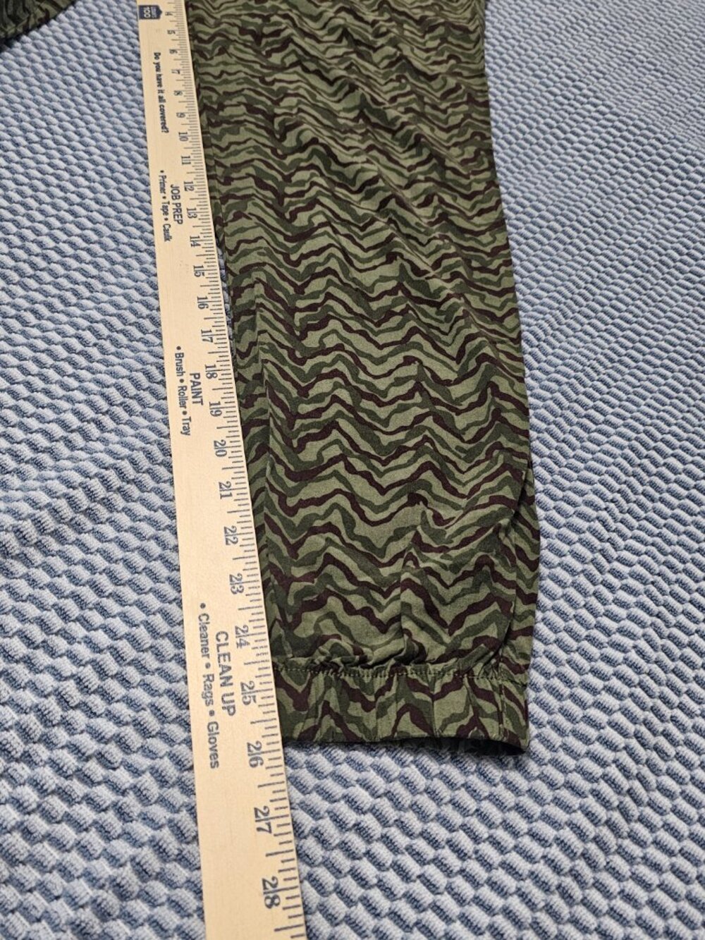 Faded Glory Military Wavy Print Joggers Elastic Waist Olive Green Size Small - Picture 6 of 7